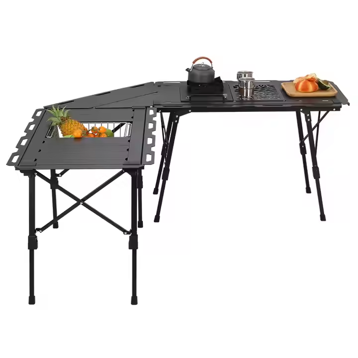 Mesa IGT con marco de aleación de aluminio para cocina, barbacoa y camping